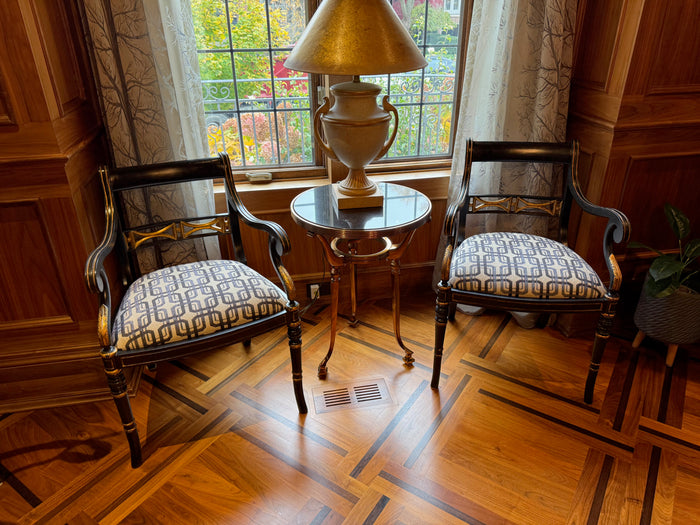 Pair of Regency Style Accent Chairs