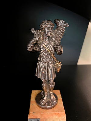 Ben Zion Sterling Silver 925 Sculpture 'Jesus The Good Shepherd'