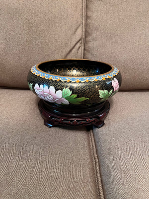 Cloisonné Bowl on Stand