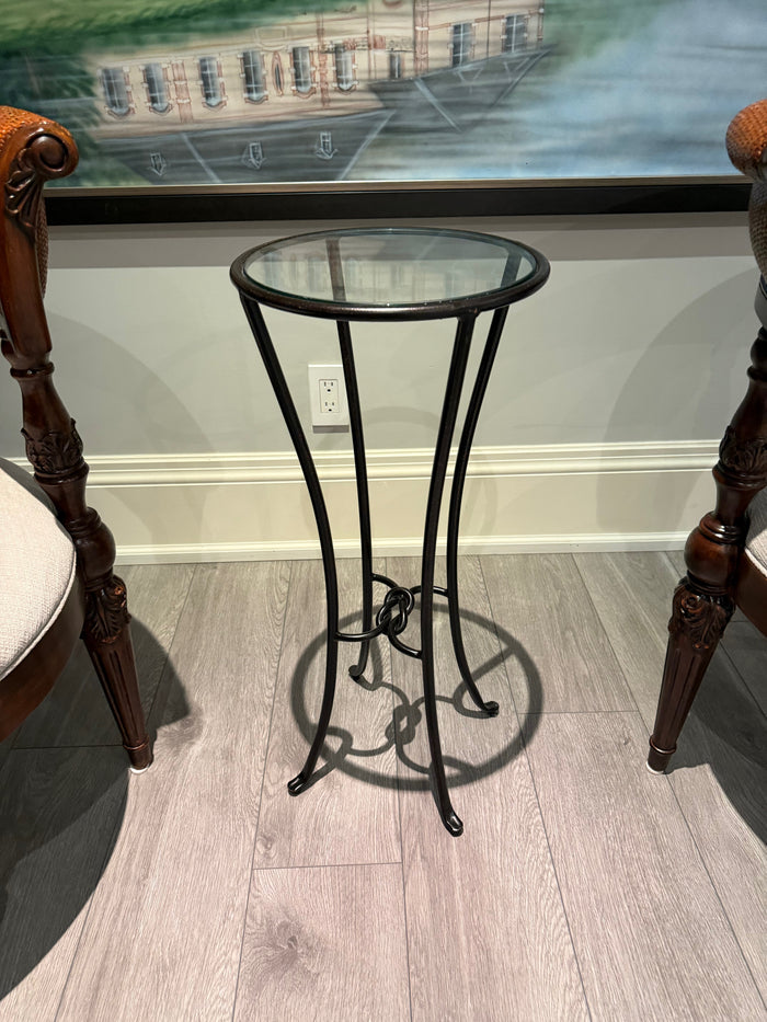 Pier 1 Wrought Iron & Glass Accent Table (*2 Available- Priced Individually)