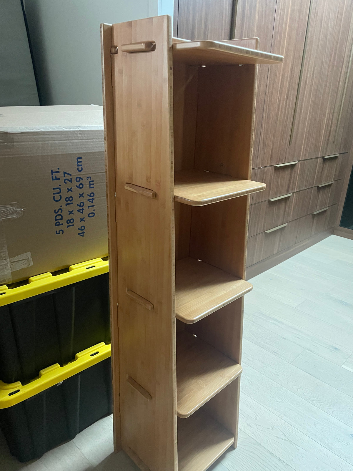 Costco Bamboo Style Shelving Unit