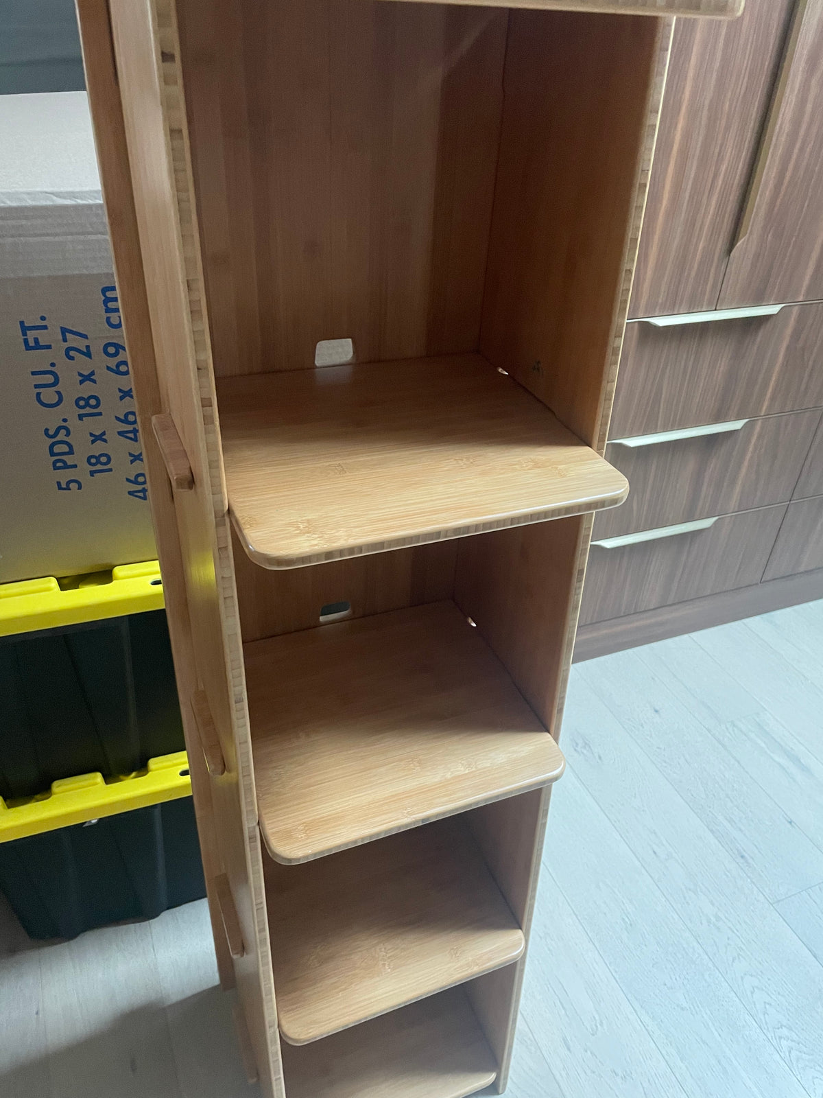 Costco Bamboo Style Shelving Unit