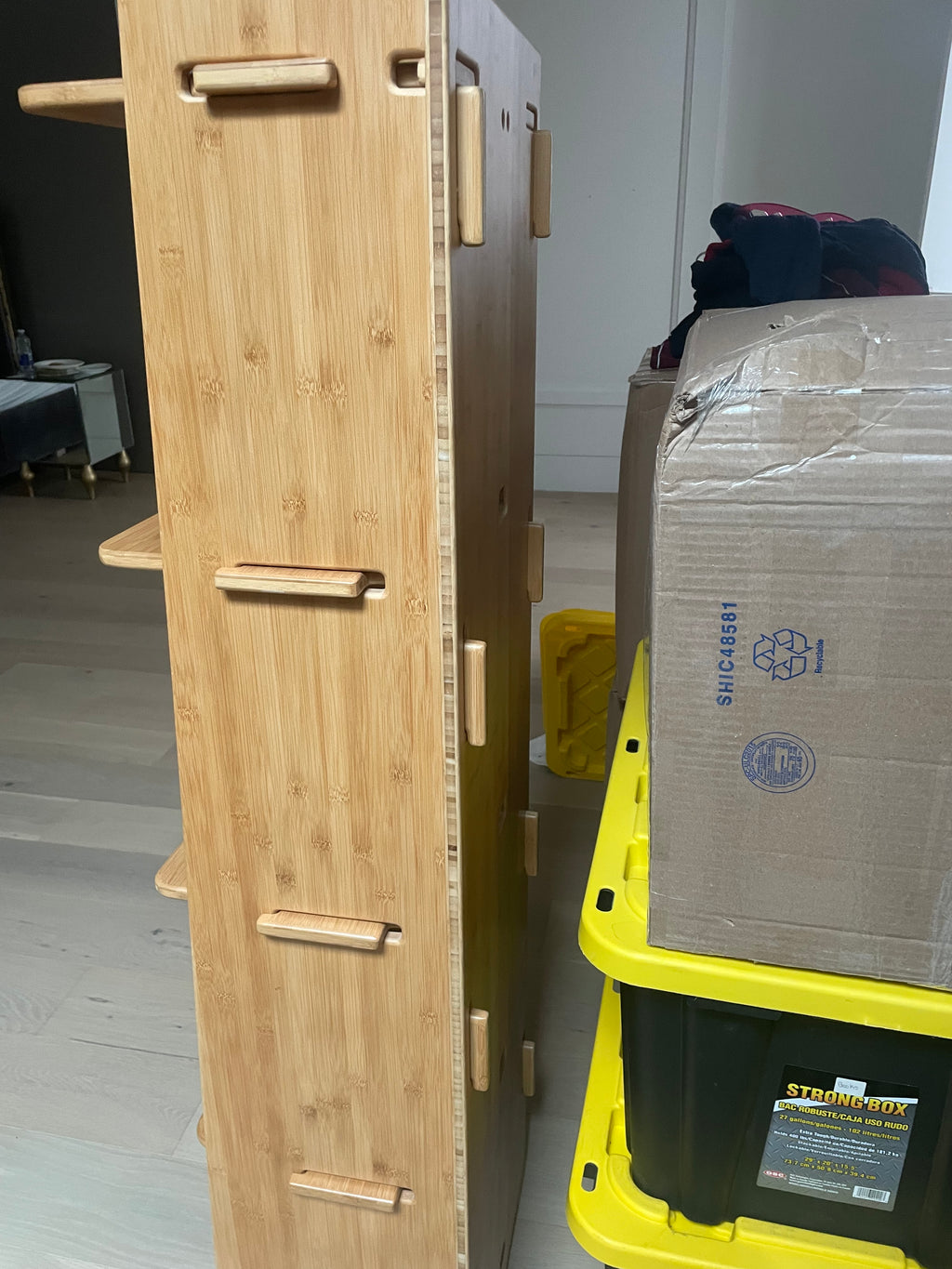 Costco Bamboo Style Shelving Unit