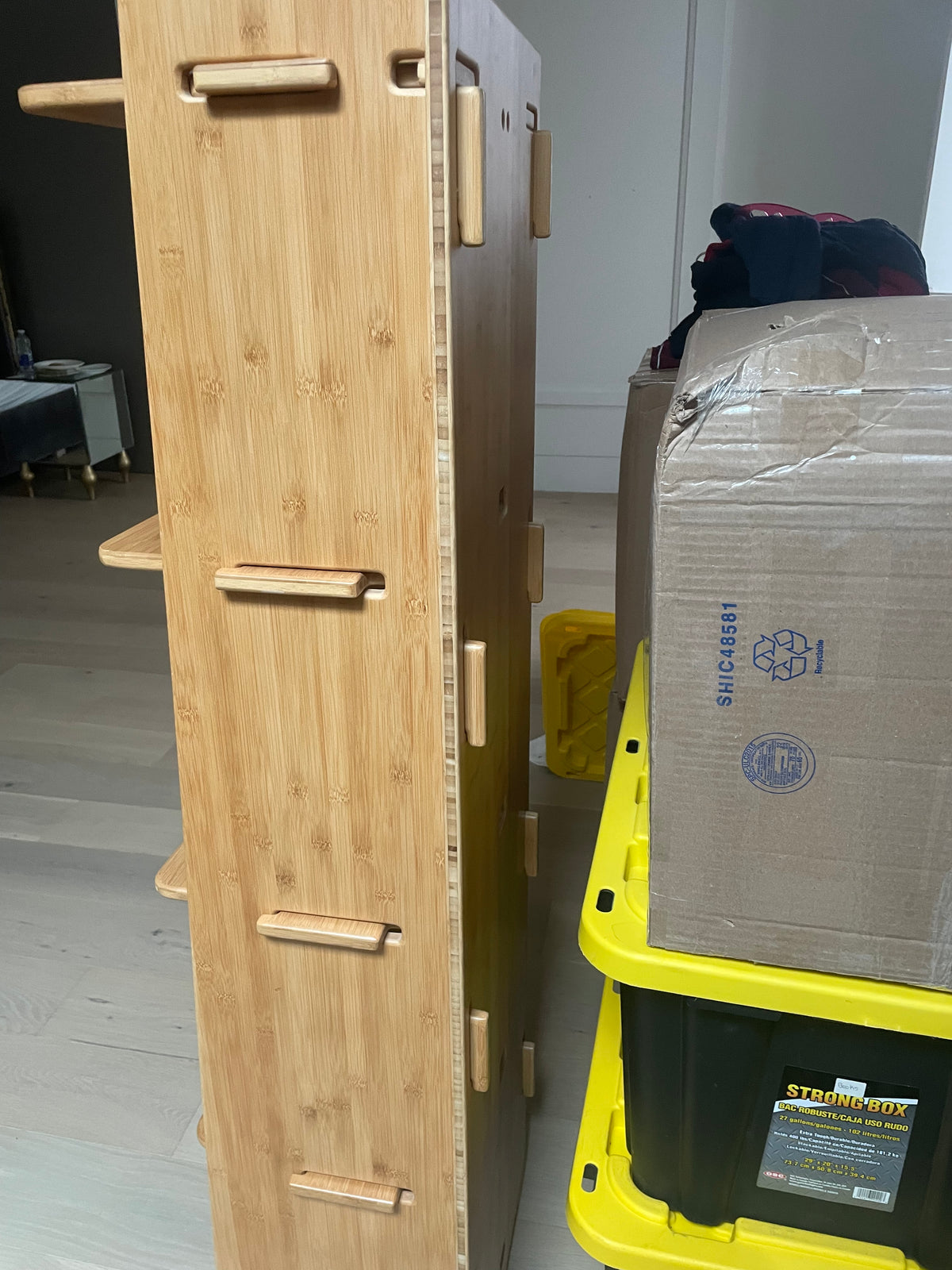 Costco Bamboo Style Shelving Unit
