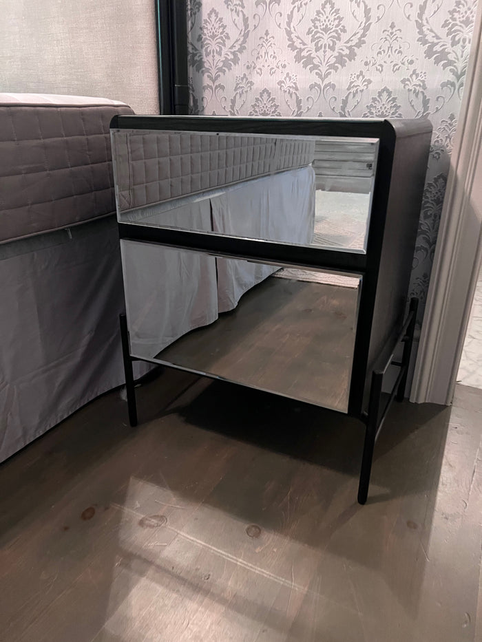 Pair of HomeSense Mirrored Side Tables (*retail $500/pair)