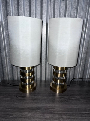 Pair of Small Gold Table Lamps