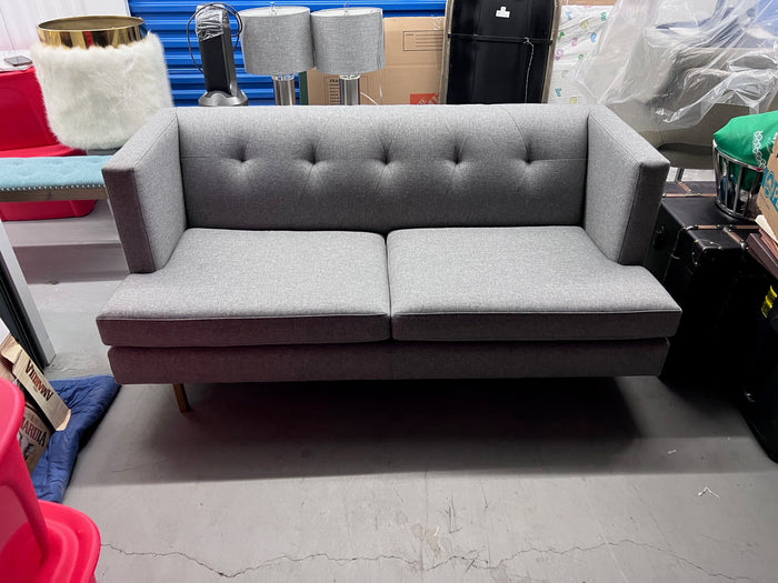 CB2 Grey 'Avec' Love Seat
