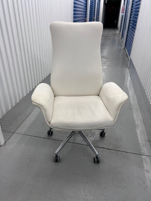 Belnick White Leather Office Chair (*2 Available)