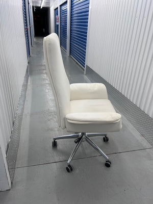 Belnick White Leather Office Chair (*2 Available)