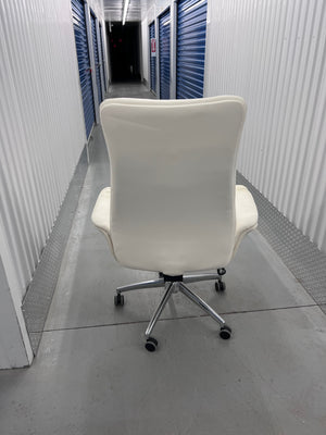 Belnick White Leather Office Chair (*2 Available)