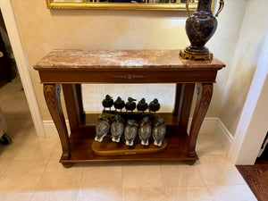 Ethan Allen Heirloom Marble Top Console Table