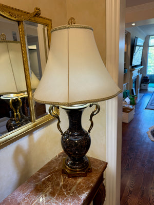 'Marbro Lamp Co' Marble and Brass Table Lamp