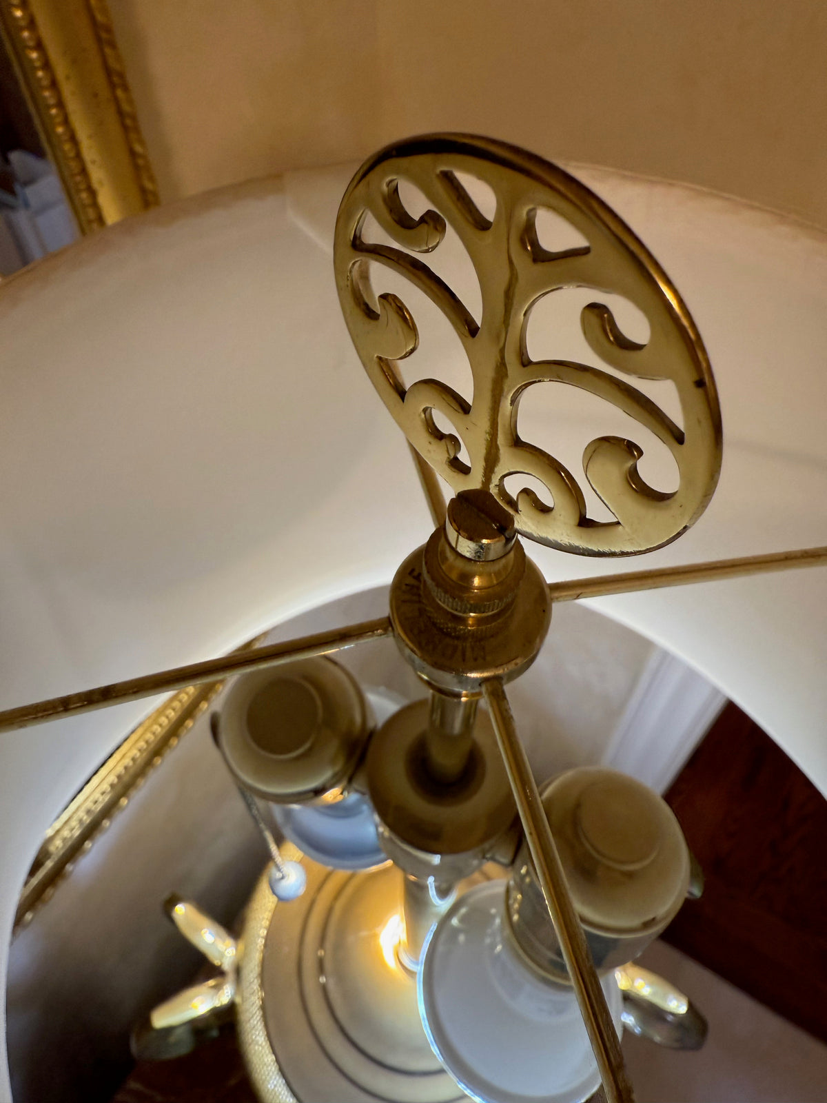 'Marbro Lamp Co' Marble and Brass Table Lamp