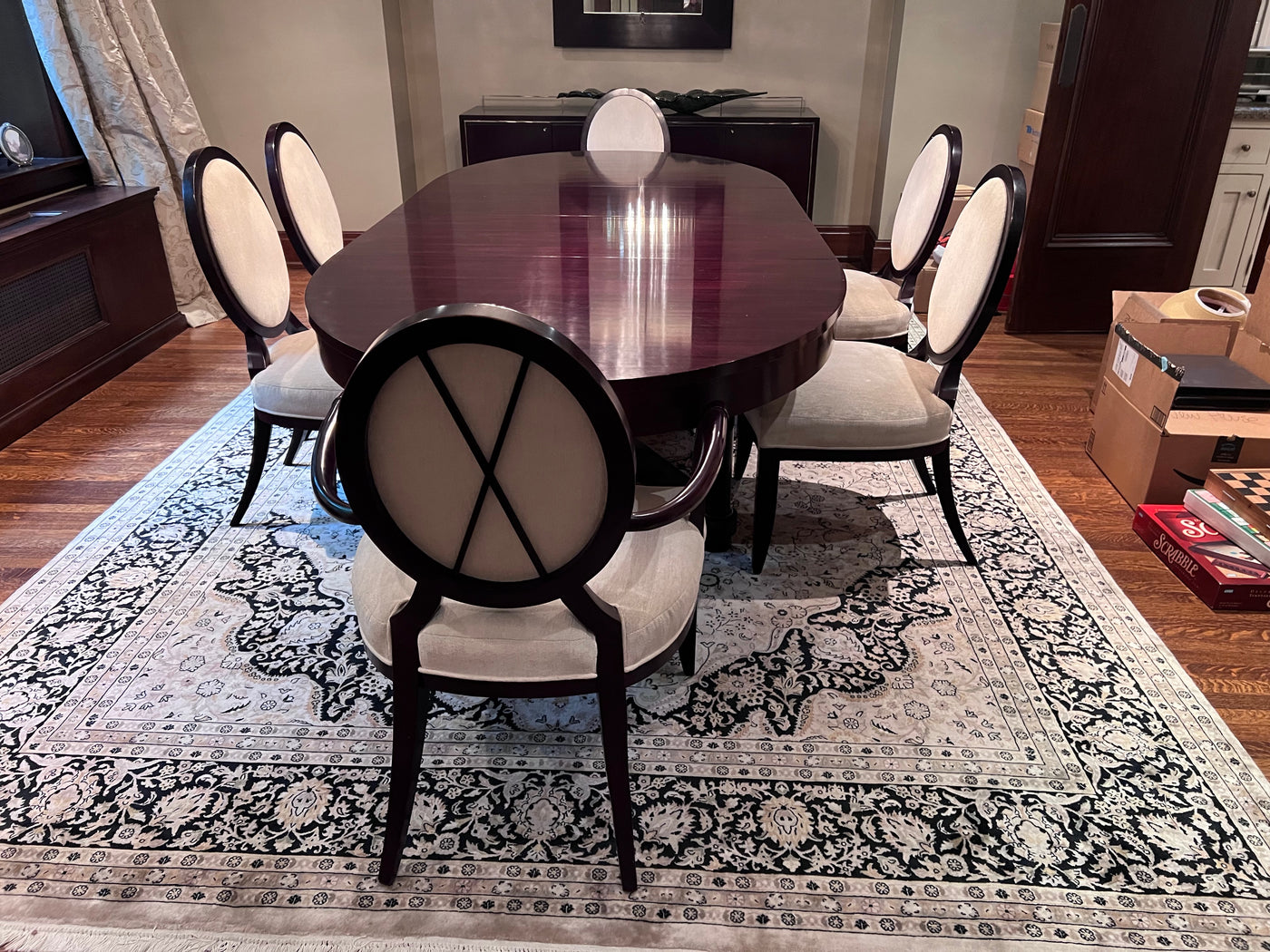 The Barbara Barry Collection by Baker Oval Dining Table + 6