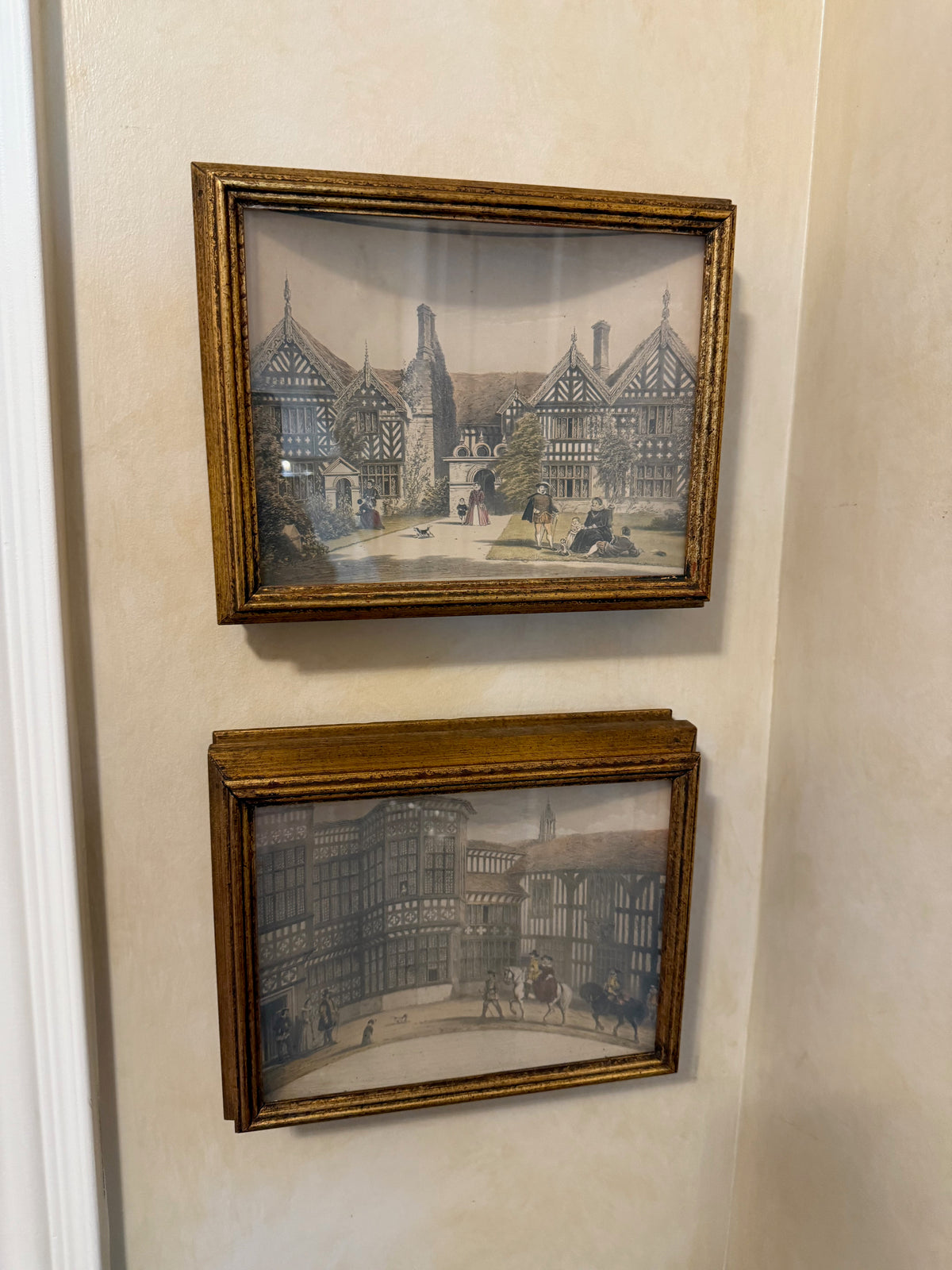 2 Small Prints 'Bramhall Hall' & 'Speke Hall', England