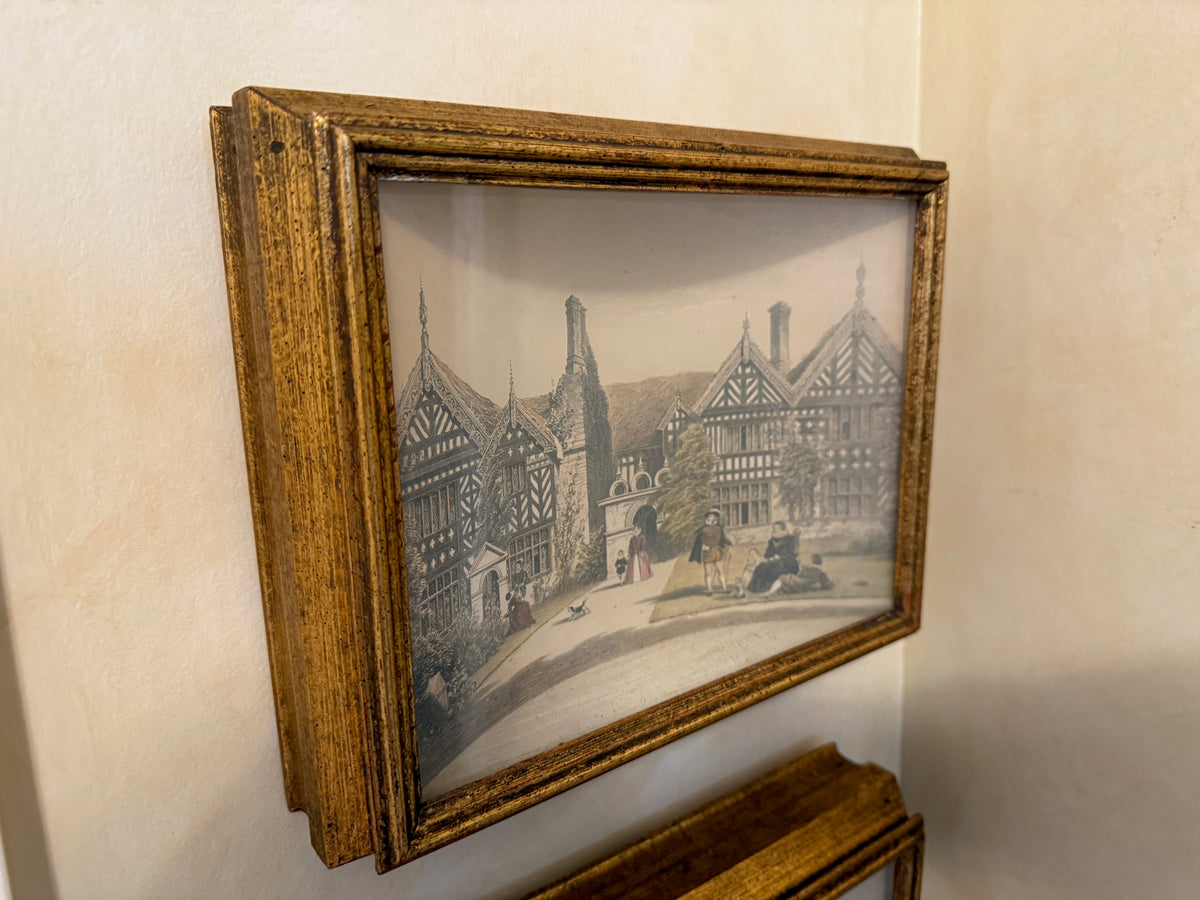 2 Small Prints 'Bramhall Hall' & 'Speke Hall', England