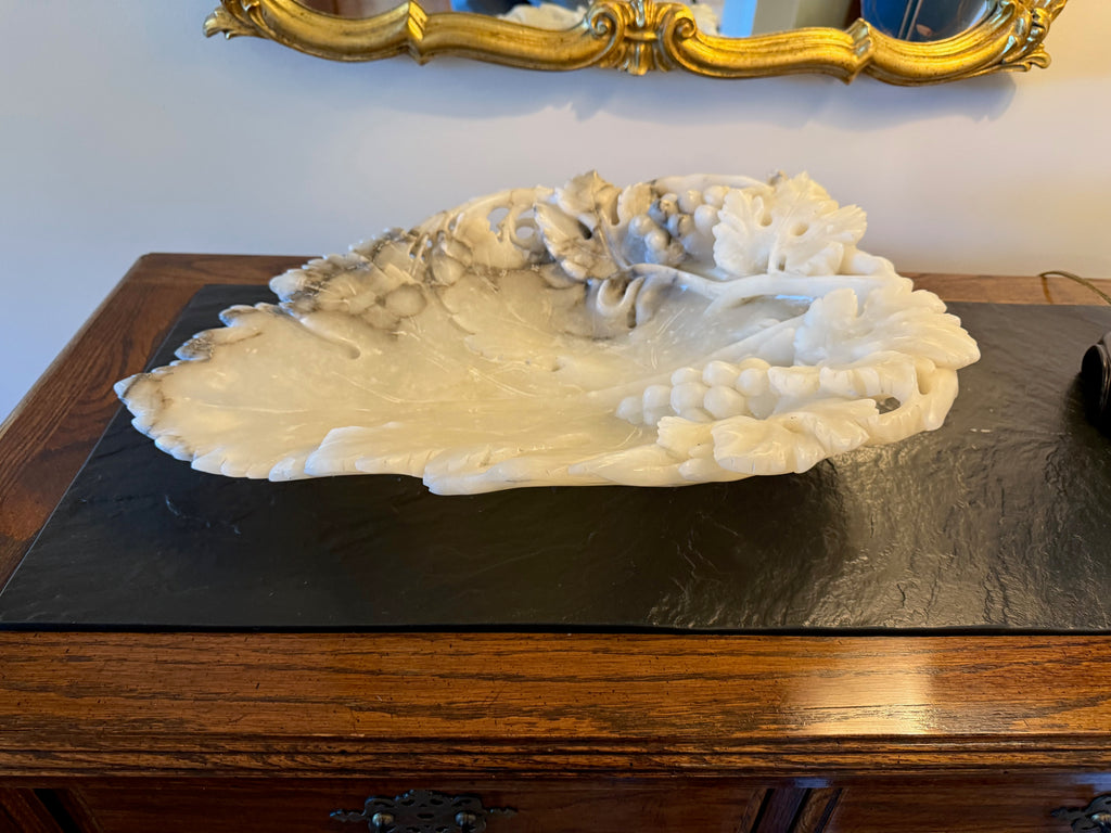 Alabaster Tray, Grape Leaf Clusters