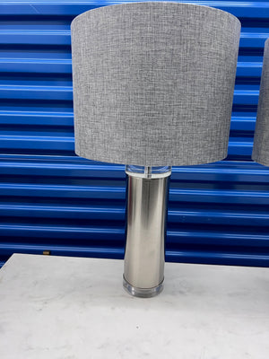 pair of Silver/Grey Table Lamps