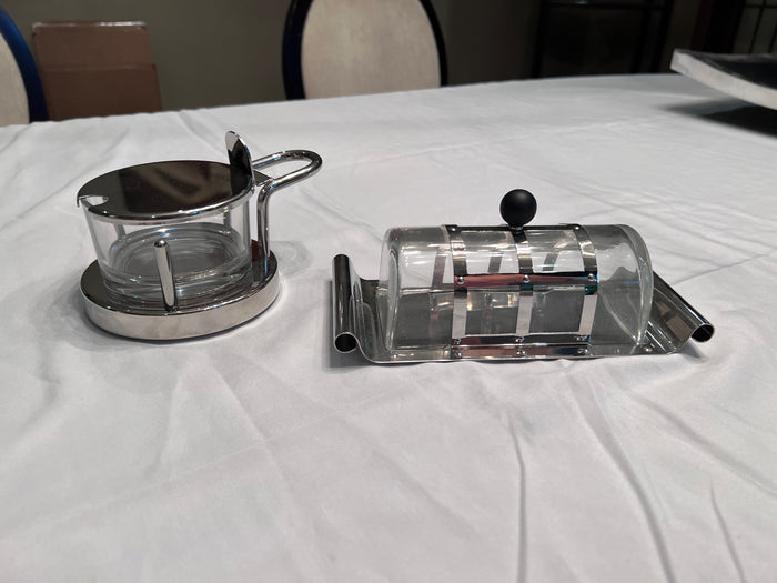 Alessi Condiment Jar & Butter Dish
