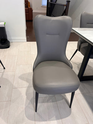 Arrow Furniture Marlo Faux Marble Dining Table + 6 Tammy Grey Leatherette Dining Chairs (*retail $3,200)