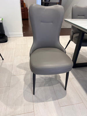 Arrow Furniture Marlo Faux Marble Dining Table + 6 Tammy Grey Leatherette Dining Chairs (*retail $3,200)