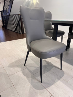 Arrow Furniture Marlo Faux Marble Dining Table + 6 Tammy Grey Leatherette Dining Chairs (*retail $3,200)