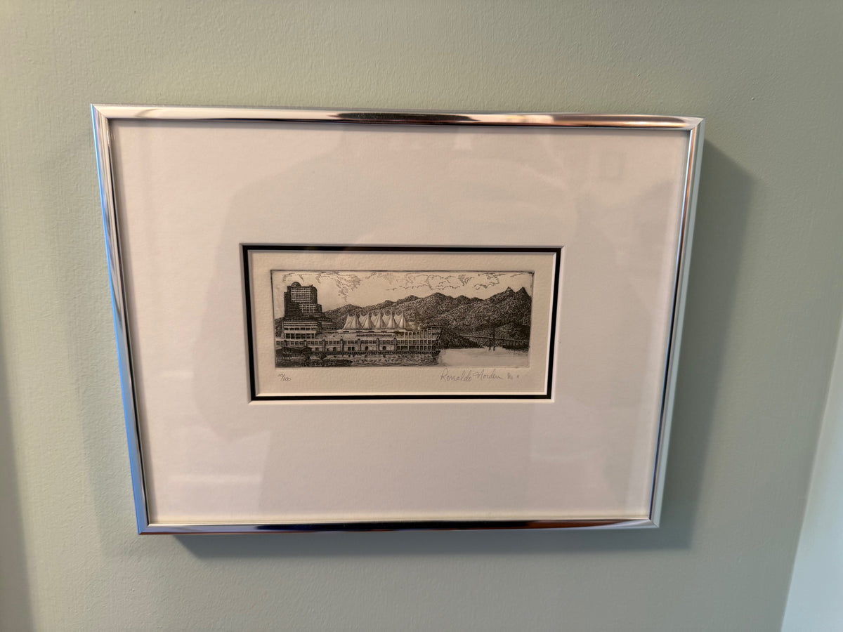 Ronaldo Norden Untitled (ths sails at coal harbour) etching, 10/100