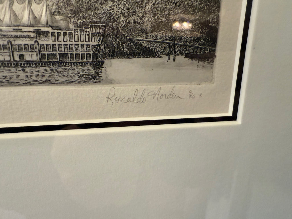 Ronaldo Norden Untitled (ths sails at coal harbour) etching, 10/100