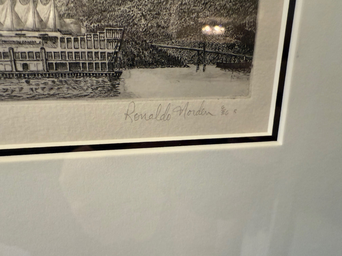 Ronaldo Norden Untitled (ths sails at coal harbour) etching, 10/100