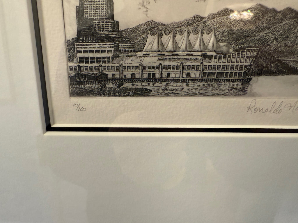 Ronaldo Norden Untitled (ths sails at coal harbour) etching, 10/100