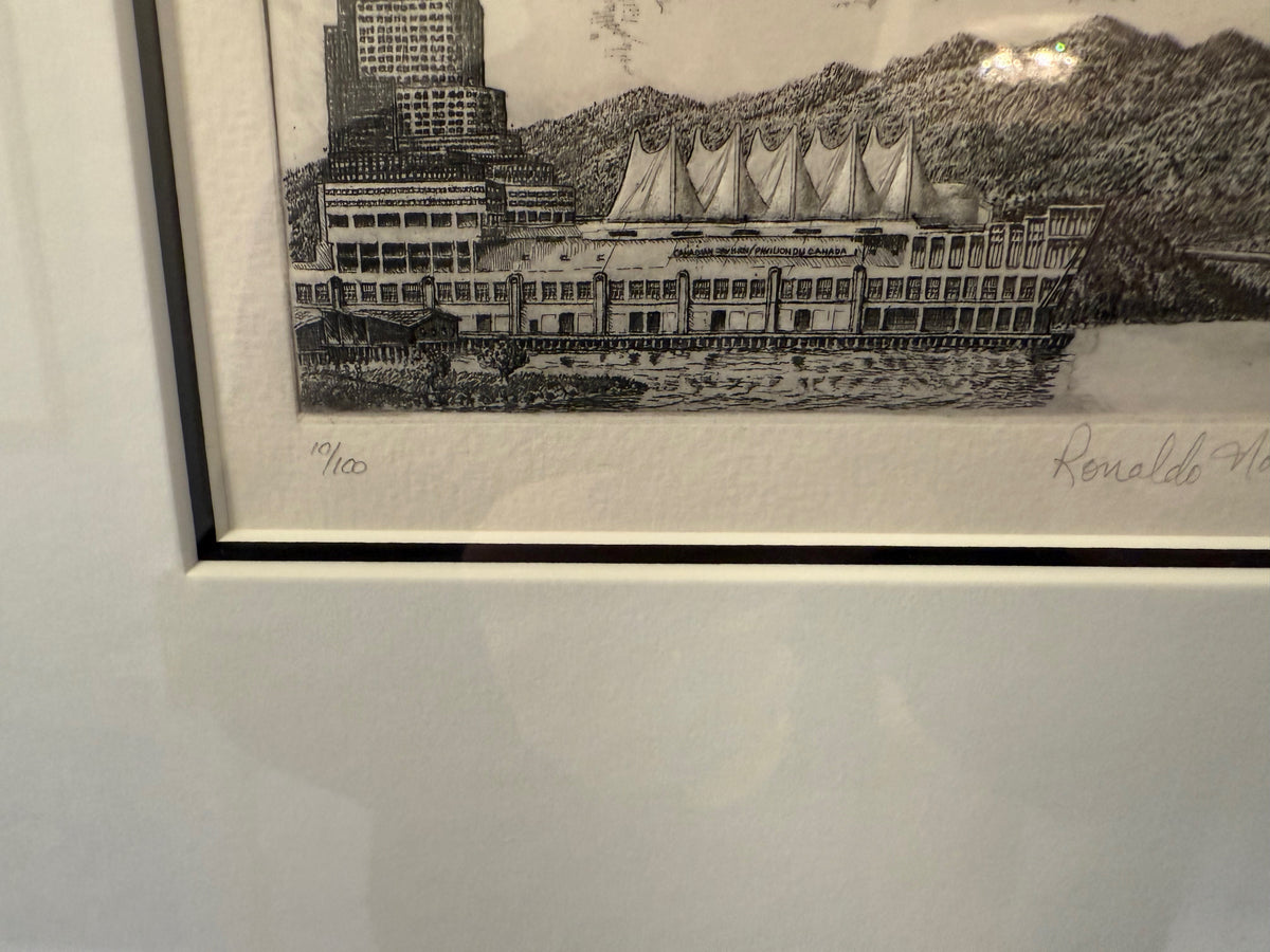 Ronaldo Norden Untitled (ths sails at coal harbour) etching, 10/100