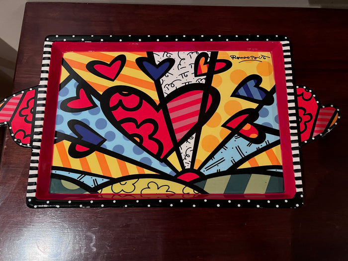 Romero Britto Hearts Tray