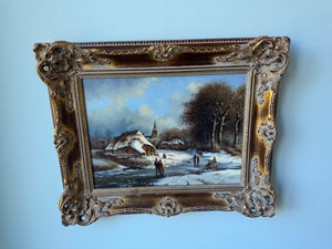Oil Painting 'Winter Landscape' by B. Verhouten