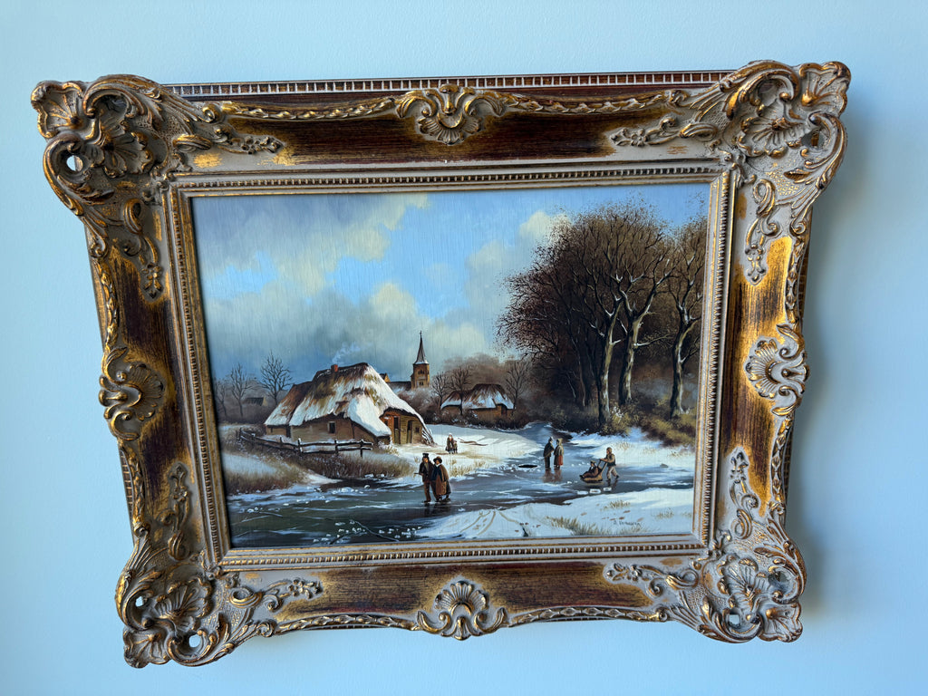 Oil Painting 'Winter Landscape' by B. Verhouten