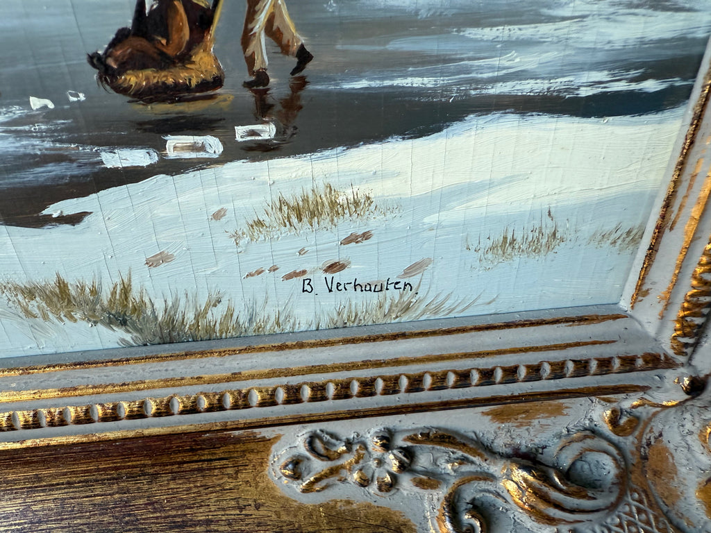 Oil Painting 'Winter Landscape' by B. Verhouten