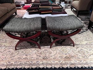 Pair of Antique Upholstered Stools