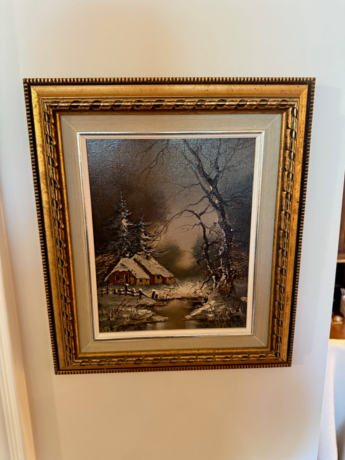 Albert Buikema 'Winter Landscape' Oil on Canvas