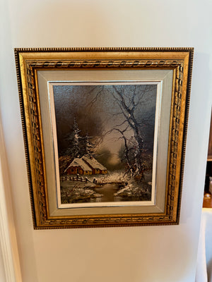 Albert Buikema 'Winter Landscape' Oil on Canvas