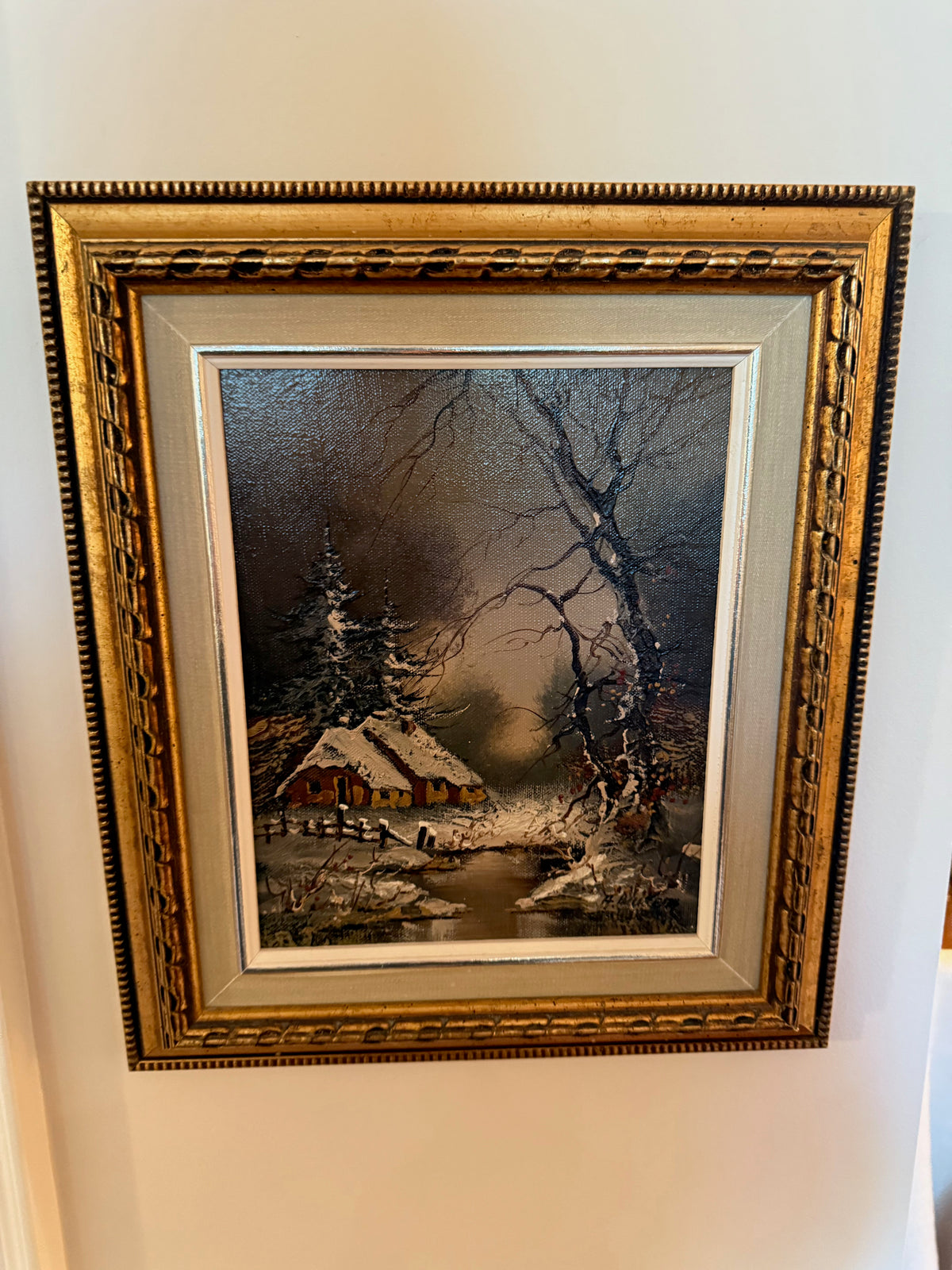 Albert Buikema 'Winter Landscape' Oil on Canvas