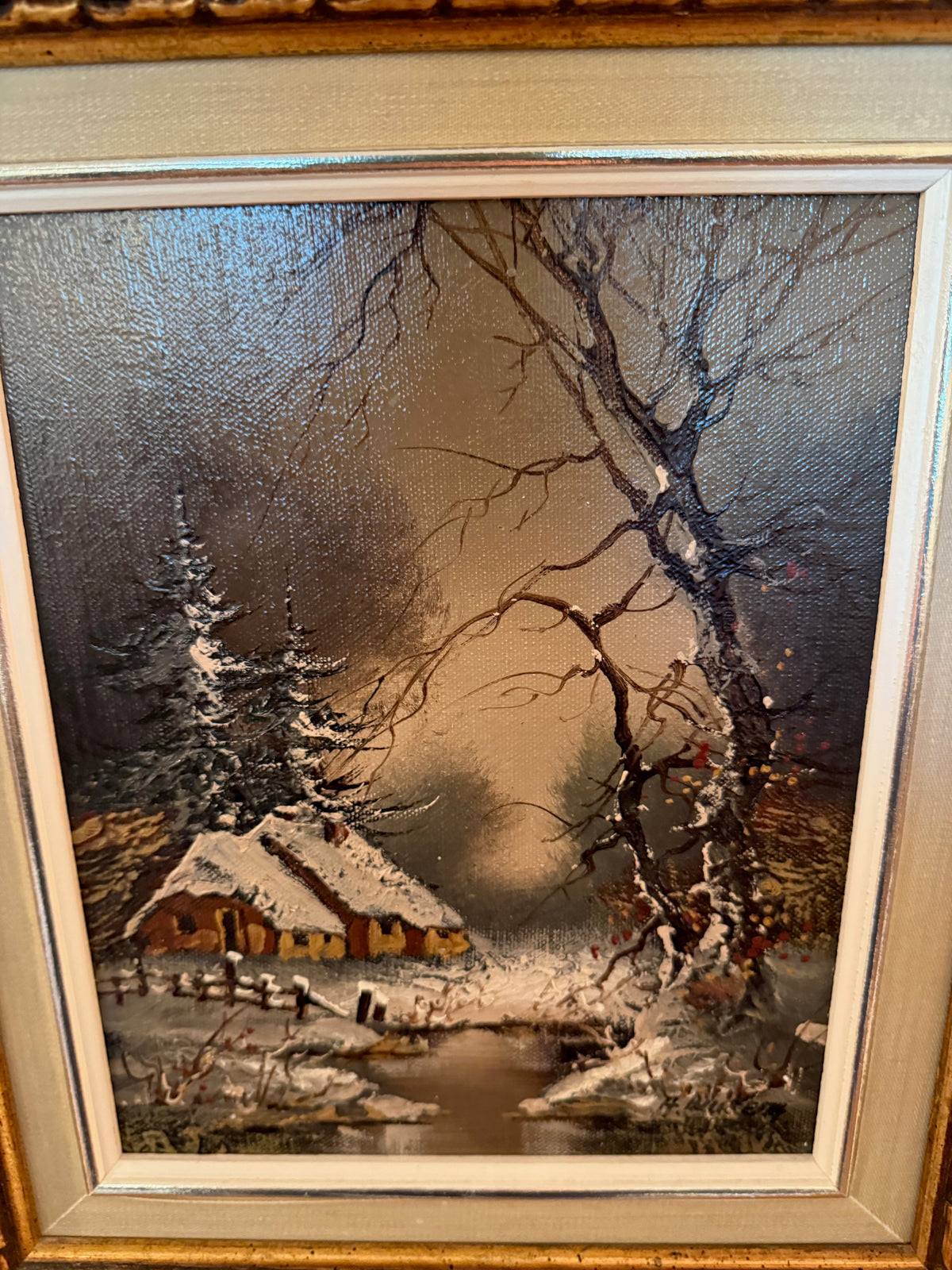 Albert Buikema 'Winter Landscape' Oil on Canvas
