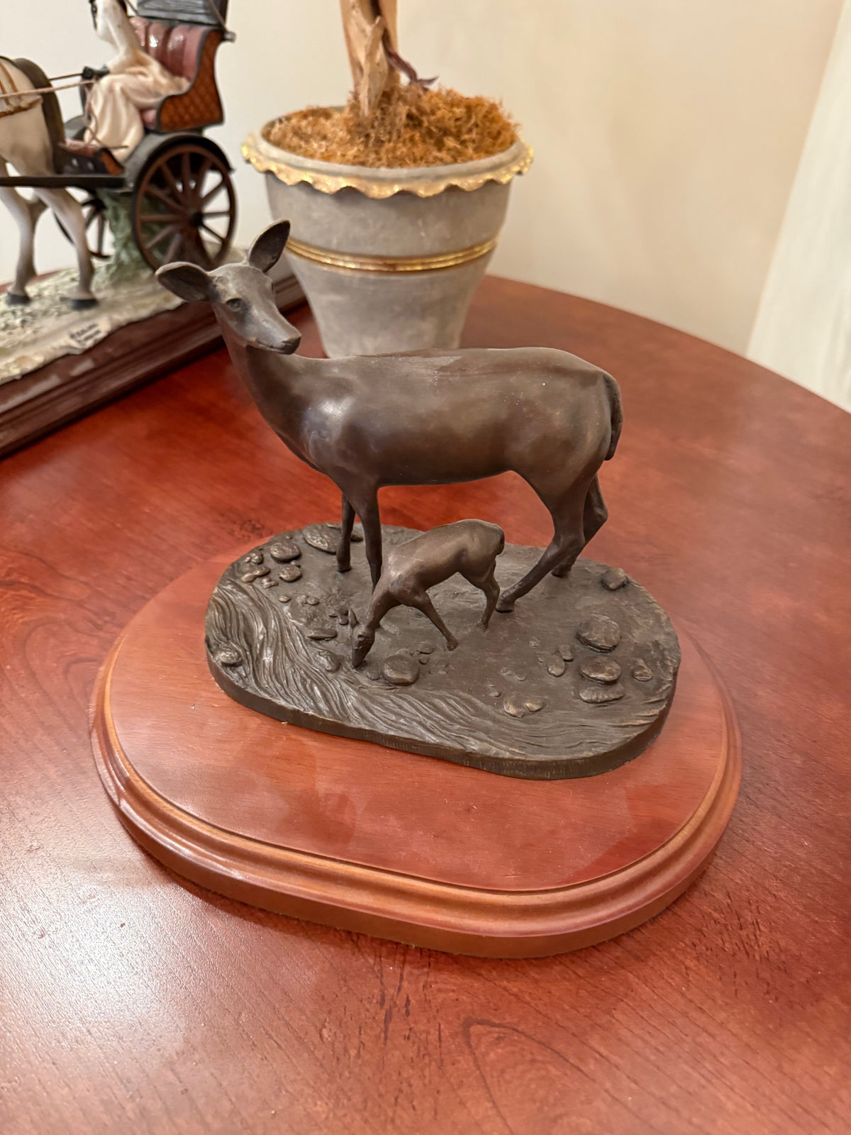 Bronze Sculpture 'As the Deer' by Scott Stearman