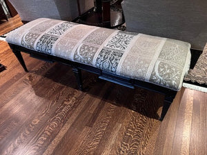 Antique Bench w/Custom Upholstery