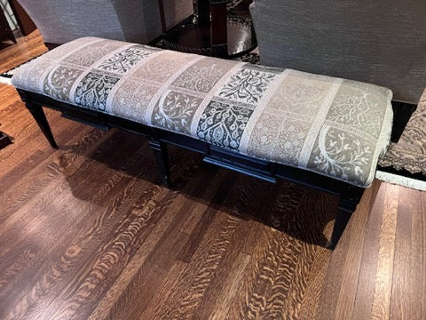 Antique Bench w/Custom Upholstery