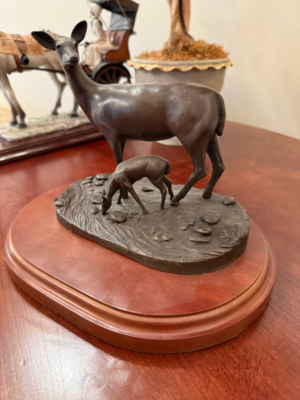Bronze Sculpture 'As the Deer' by Scott Stearman