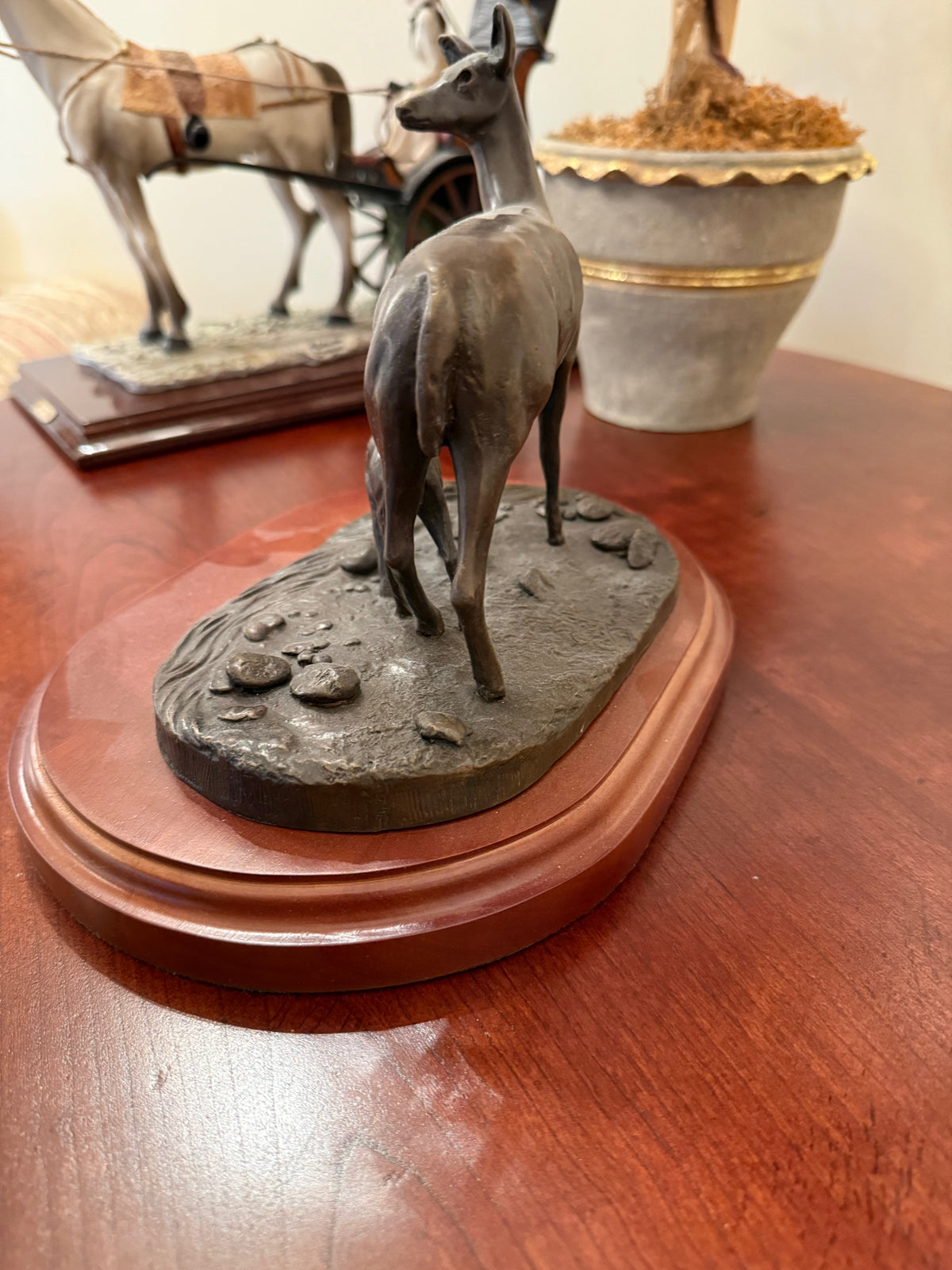 Bronze Sculpture 'As the Deer' by Scott Stearman