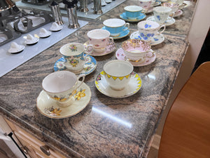 7 Bone China Cups and Saucers