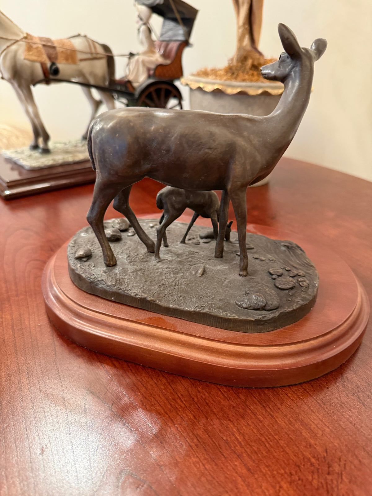 Bronze Sculpture 'As the Deer' by Scott Stearman
