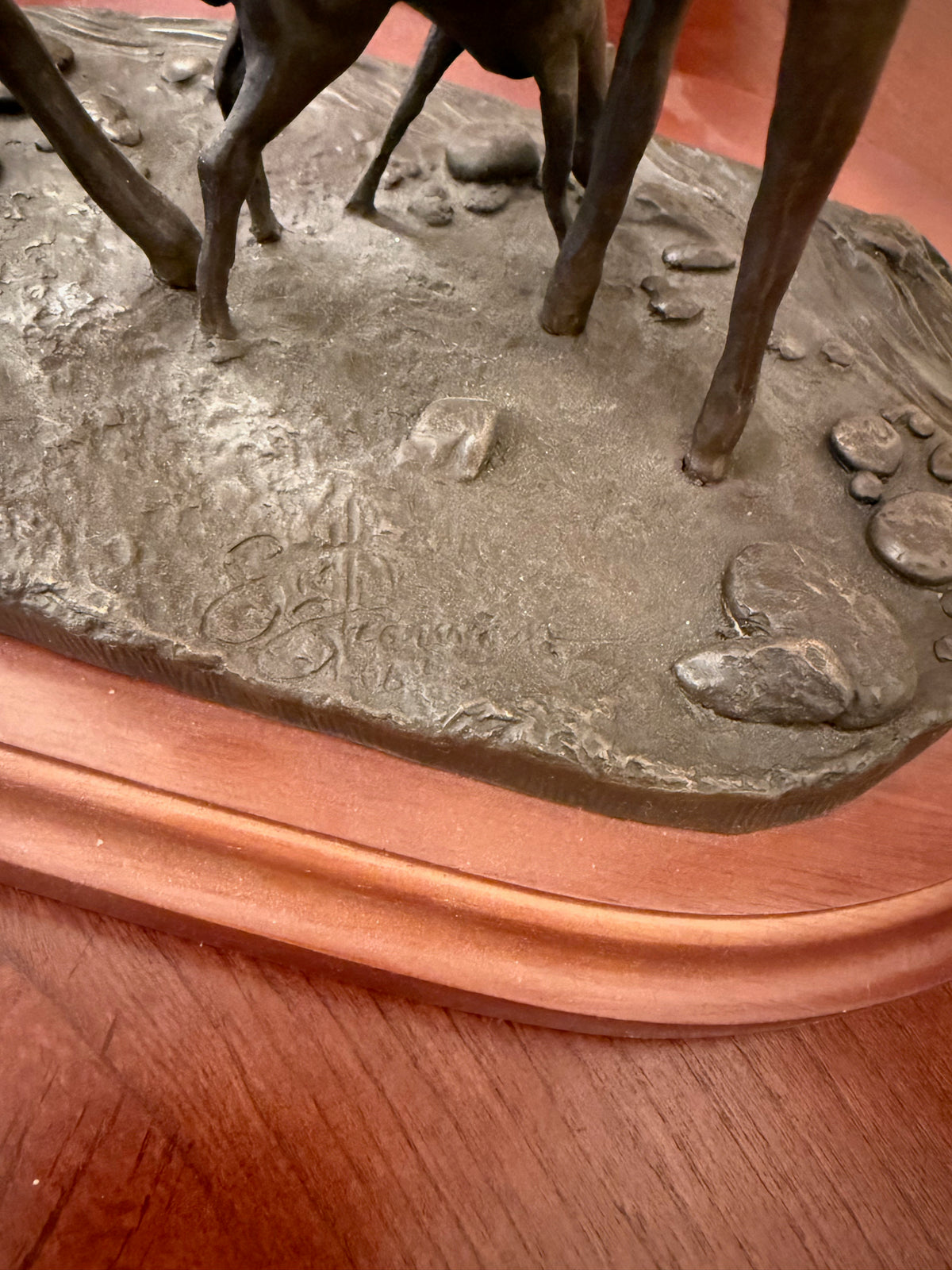Bronze Sculpture 'As the Deer' by Scott Stearman