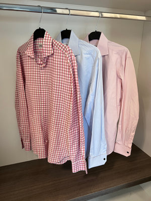 3 Men's Brioni Shirts, Size Large (41, 16")