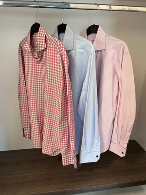 3 Men's Brioni Shirts, Size Large (41, 16")